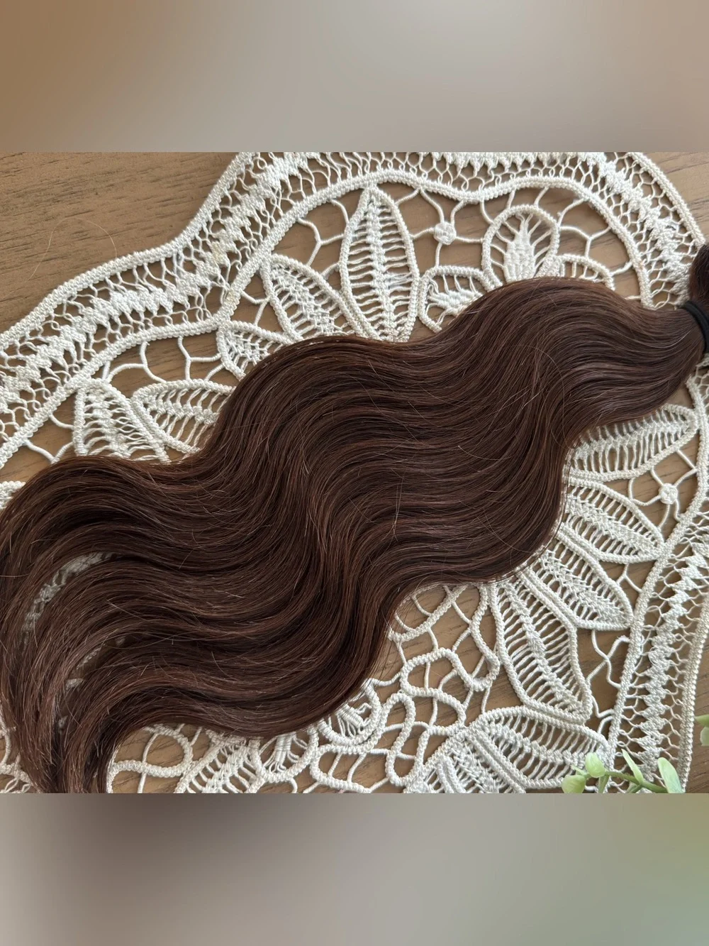 100% Human Hair Weft Extensions Medium Brown 18” Thick Ends Body Wave